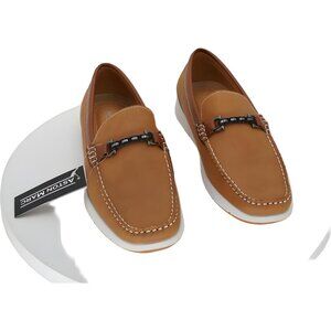 Aston Marc Crosby Bit Loafers Tan Leather Slip-On Driving Shoes Men 9M